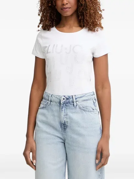 Stras tricou Liu Jo alb