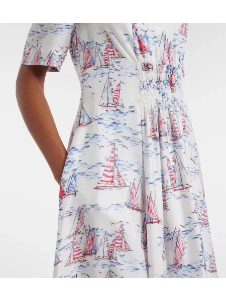 Rochie midi Emilia Wickstead de lână alb