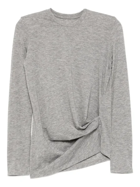 Тениска Jnby с драперии сиво