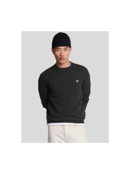 Sweter Lyle & Scott z wełny merino czarny