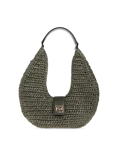 Torebka Anine Bing skórzana zielona