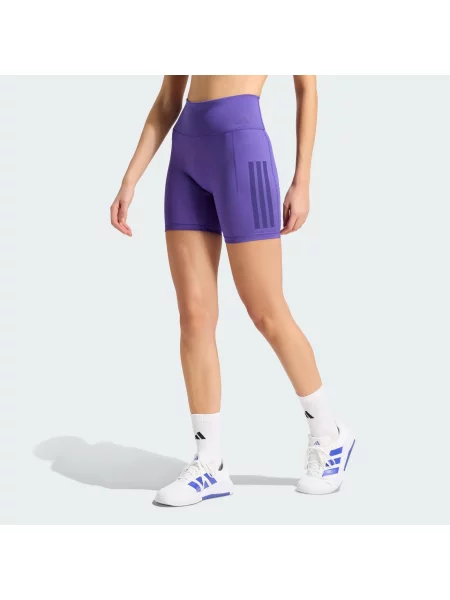 Krótkie legginsy Optime Workout fioletowe
