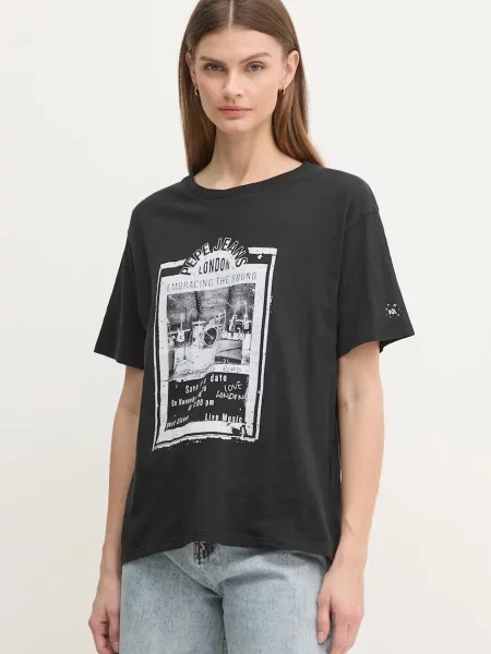 Tričko Pepe Jeans LELE černá