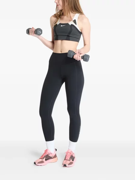 Top sport Nike din fleece plisat fără mâneci alb