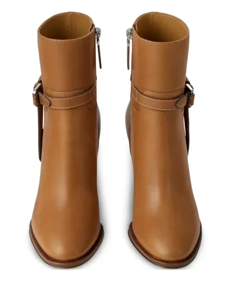 Μποτάκια αστραγάλου Ralph Lauren Collection με αγκράφα καφέ