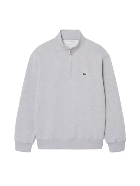 LACOSTE Tréning póló szürke melír / zöld / piros fehér