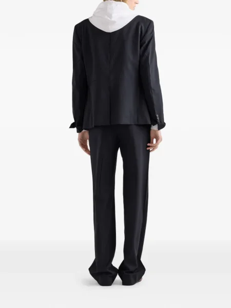 Pantaloni Prada de lână albastru