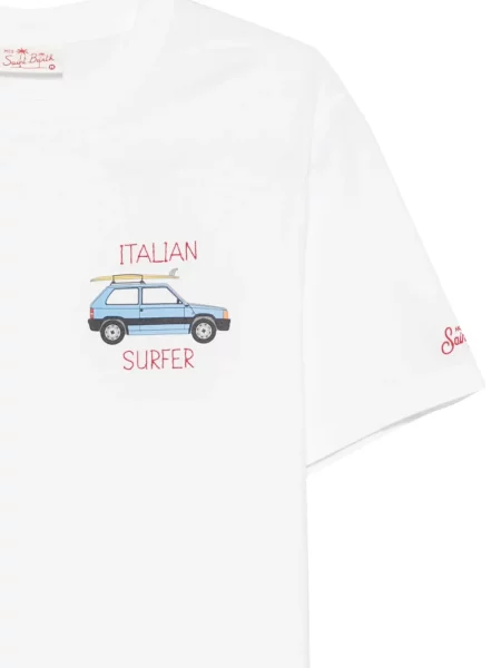 Tricou Mc2 Saint Barth cu imagine alb