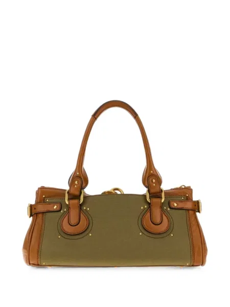Geantă shopper Chloé din canvas maro