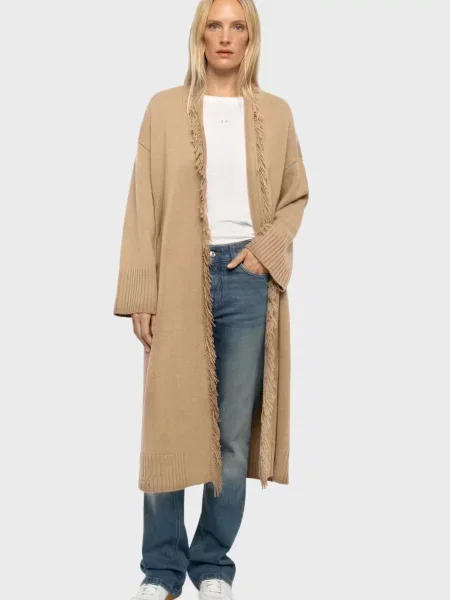 Вовняний кардиган Zadig&voltaire бежевий