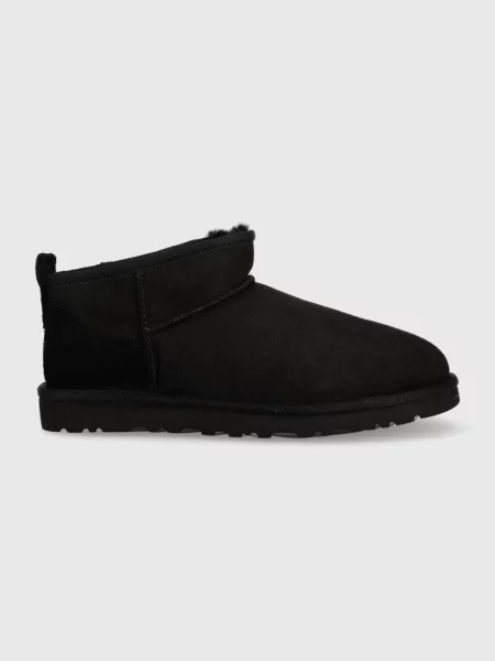 UGG Cizme de zapada din piele intoarsa Classic Ultra Mini negru
