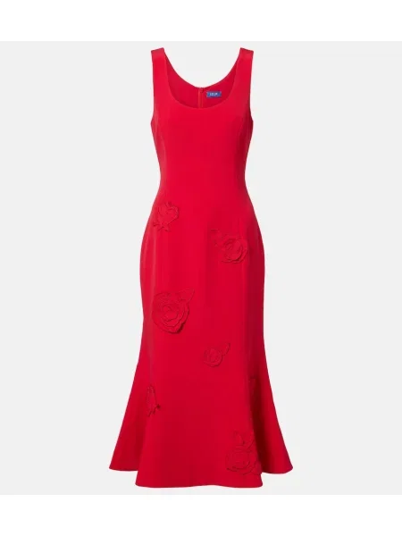 Rochie midi Leo Lin cu model floral până la genunchi de costum roz