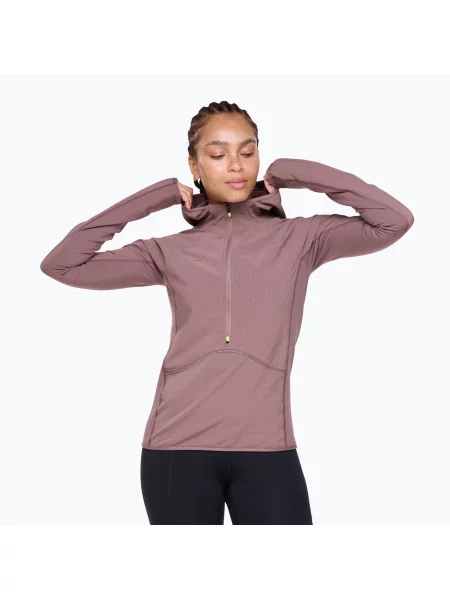 Bluza do biegania HOKA Sky Glow Half Zip smokey quartz