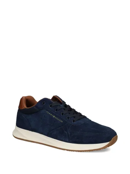 Sneakerși Tommy Hilfiger din piele de căprioară albastru