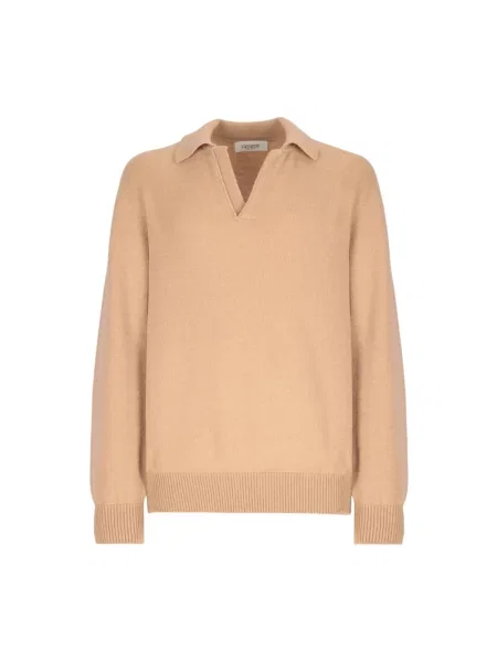 Sweter Laneus wełniany brązowy