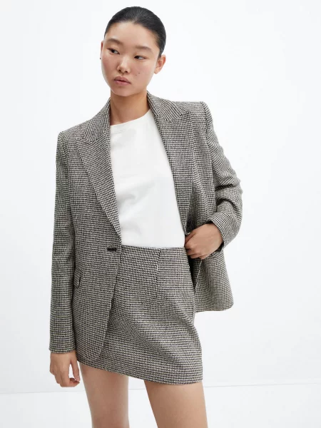 MANGO Eva Спідниця міні Білий/чорний біла