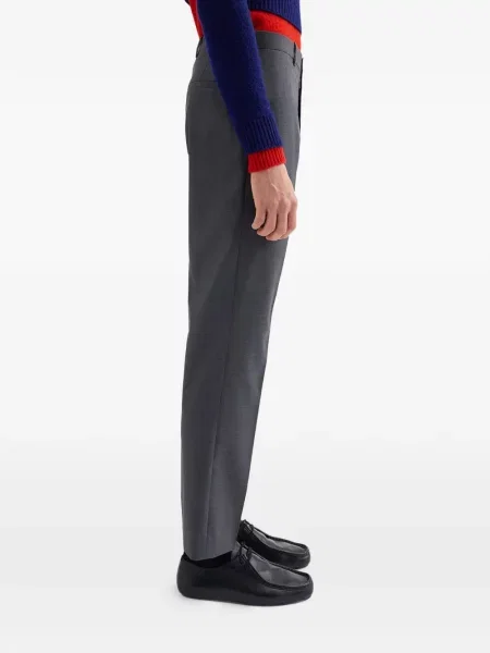 Pantaloni Jil Sander din poplin gri