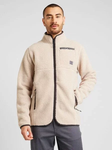 Didriksons Jachetă fleece funcțională PHOENIX bej / gri închis negru