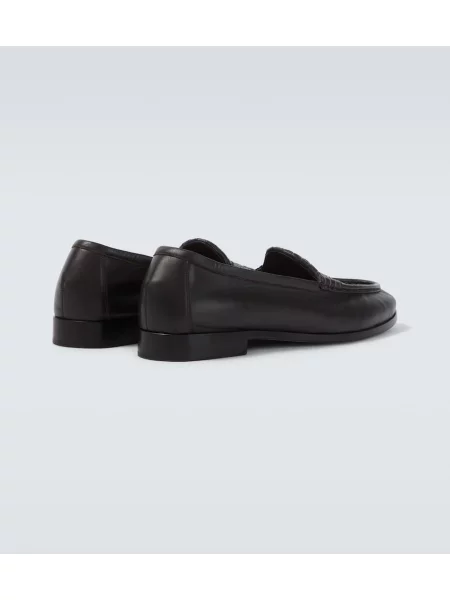 Pantofi loafer Bottega Veneta din piele maro