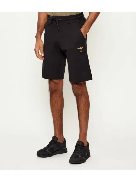 Aeronautica Militare Pantaloni scurți sport negru