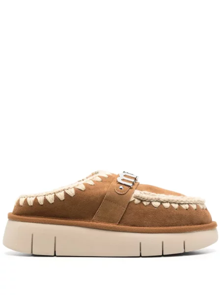 Chunky домашни пантофи Mou кафяво