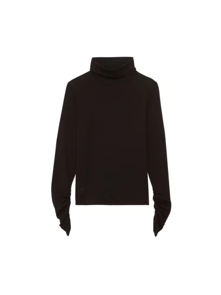 Lniany golf top Ines De La Fressange Paris czarny