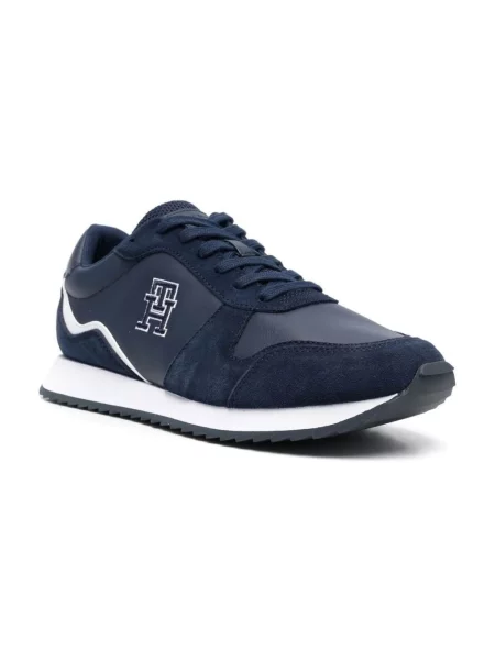 Sneakersy Tommy Hilfiger skórzane niebieskie