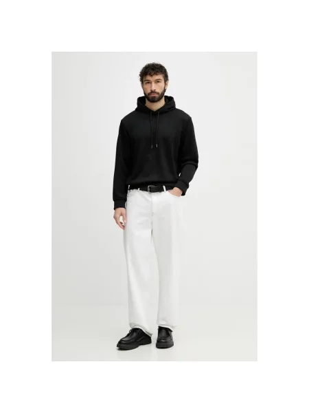 Bluza z kapturem Armani Exchange z kapturem czarna