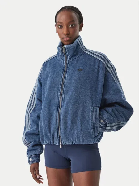 Adidas Geacă de blugi Firebird Jacket albastru
