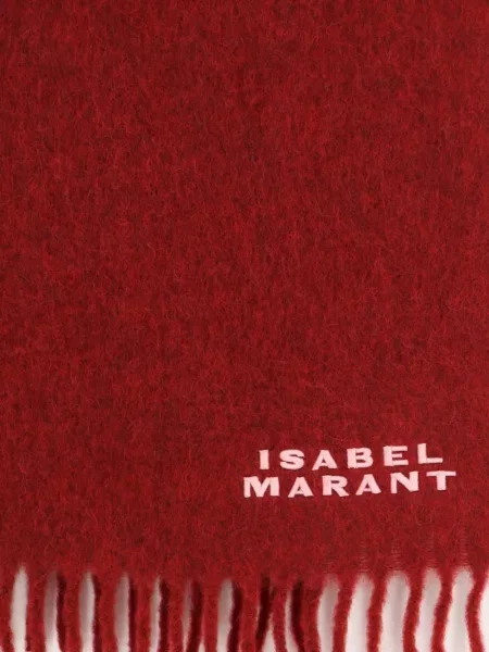 Fular Isabel Marant cu broderie roșu