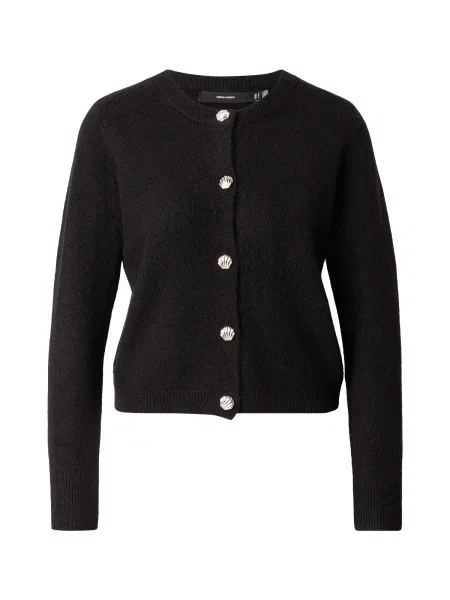 VERO MODA Geacă tricotată VMFIONA' negru