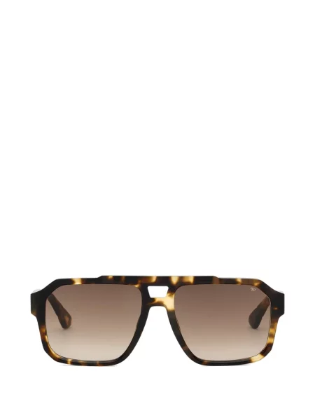 Ochelari de soare Philipp Plein Eyewear cu imprimeu geometric maro