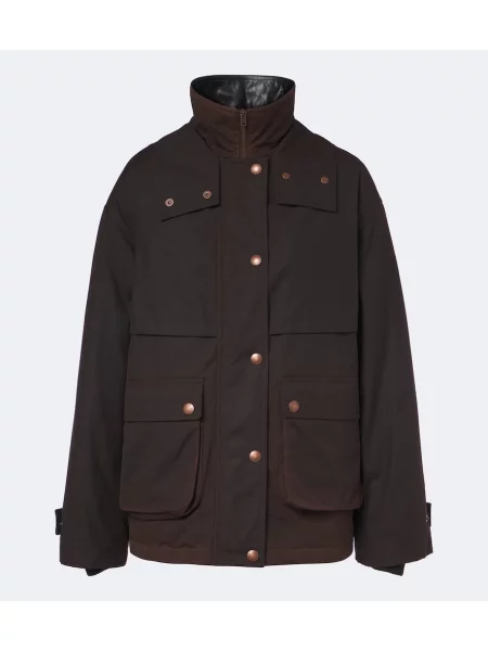 Geacă cu puf Acne Studios din canvas maro