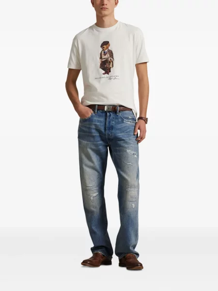 Μικρός κασκέτο Polo Ralph Lauren με χαμηλή μέση υφαίνω διαγωνίως πράσινο