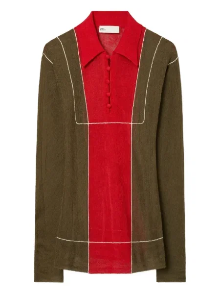 Polo Tory Burch de lână verde