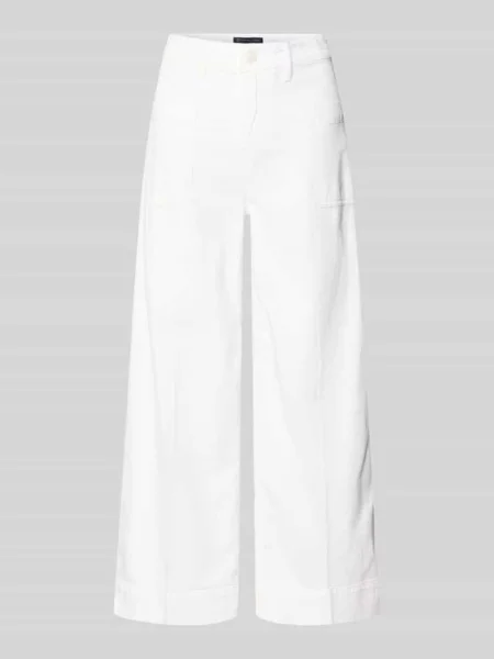 Jeansy z szerokimi nogawkami z naszywanymi model MIRU' Raffaello Rossi białe
