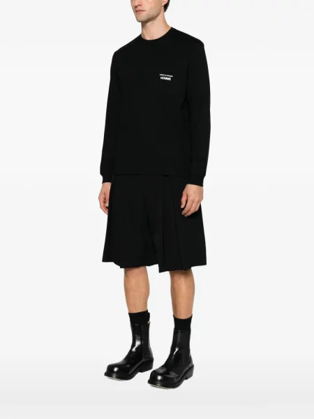 Тениска Comme Des Garçons Homme с принт черно
