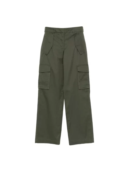 Spodnie cargo Burberry w kratkę zielone