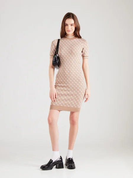 Guess Rochie tricotată Bej alb