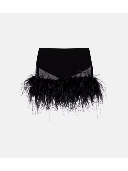 Fustă The Attico transparente negru