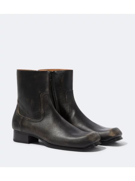 Cizme scurte Maison Margiela din piele negru