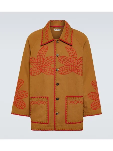 Palton Bode cu broderie maro