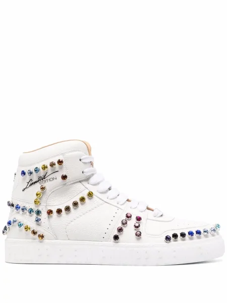 Sneakerși Philipp Plein de cristal alb