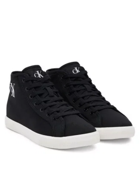 Calvin Klein Jeans Sneakersy Ess Vulc Mid Cv Mg Wn černá
