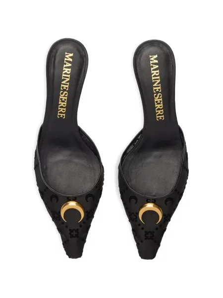 Papuci tip mules Marine Serre plasă negru