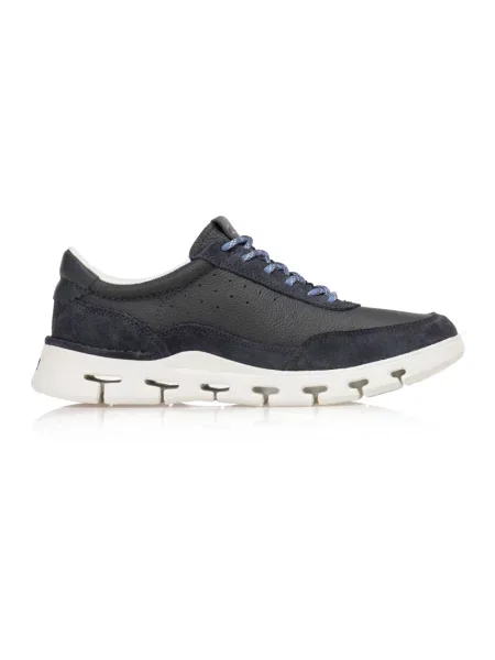 Sneakersy Clarks skórzane niebieskie