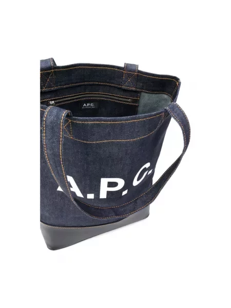 A.P.C. torba tote axel granatowy niebieska