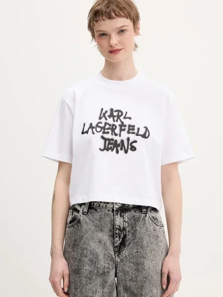 Tricou Karl Lagerfeld Jeans alb