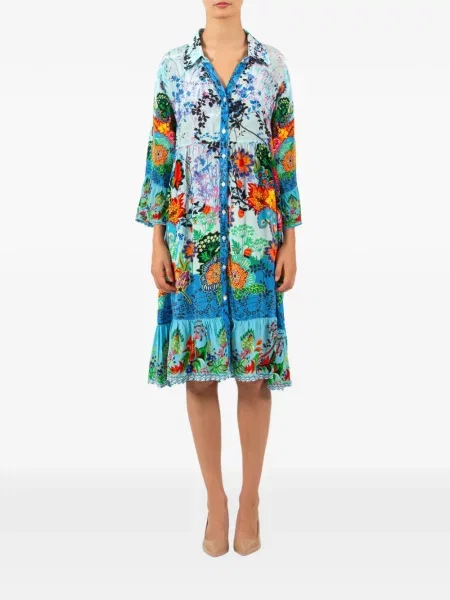 Rochie Saraco cu model floral cu imagine albastru