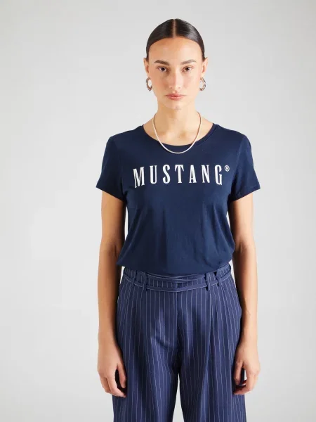 Mustang Tricou Alma Bleumarin alb